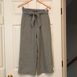 Zara grey high waisted cropped trousers